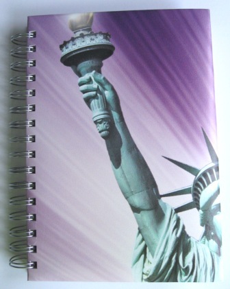 A Donald Trump recycled poster notebook being used to raise funds for Women's Refuge 